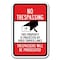 Signmission Safety Sign, 12 in Height, Aluminum, No Tres - No Tres This A-1218 No Tres - No Tres This - alternate 1